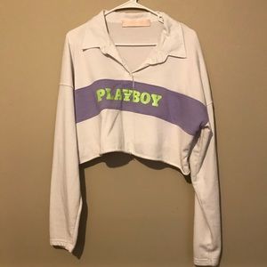 Playboy cropped long sleeve
